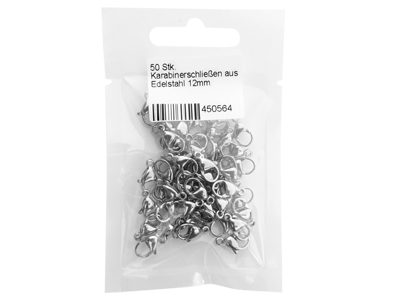 12mm Karabinerschließen aus Edelstahl günstige Großpackung
