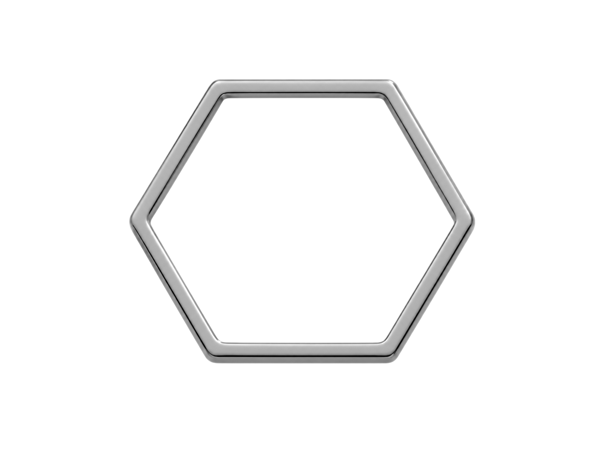 Metallrahmen Rahmenbasis, Hexagon 20mm für DIY Boho Perlenoh