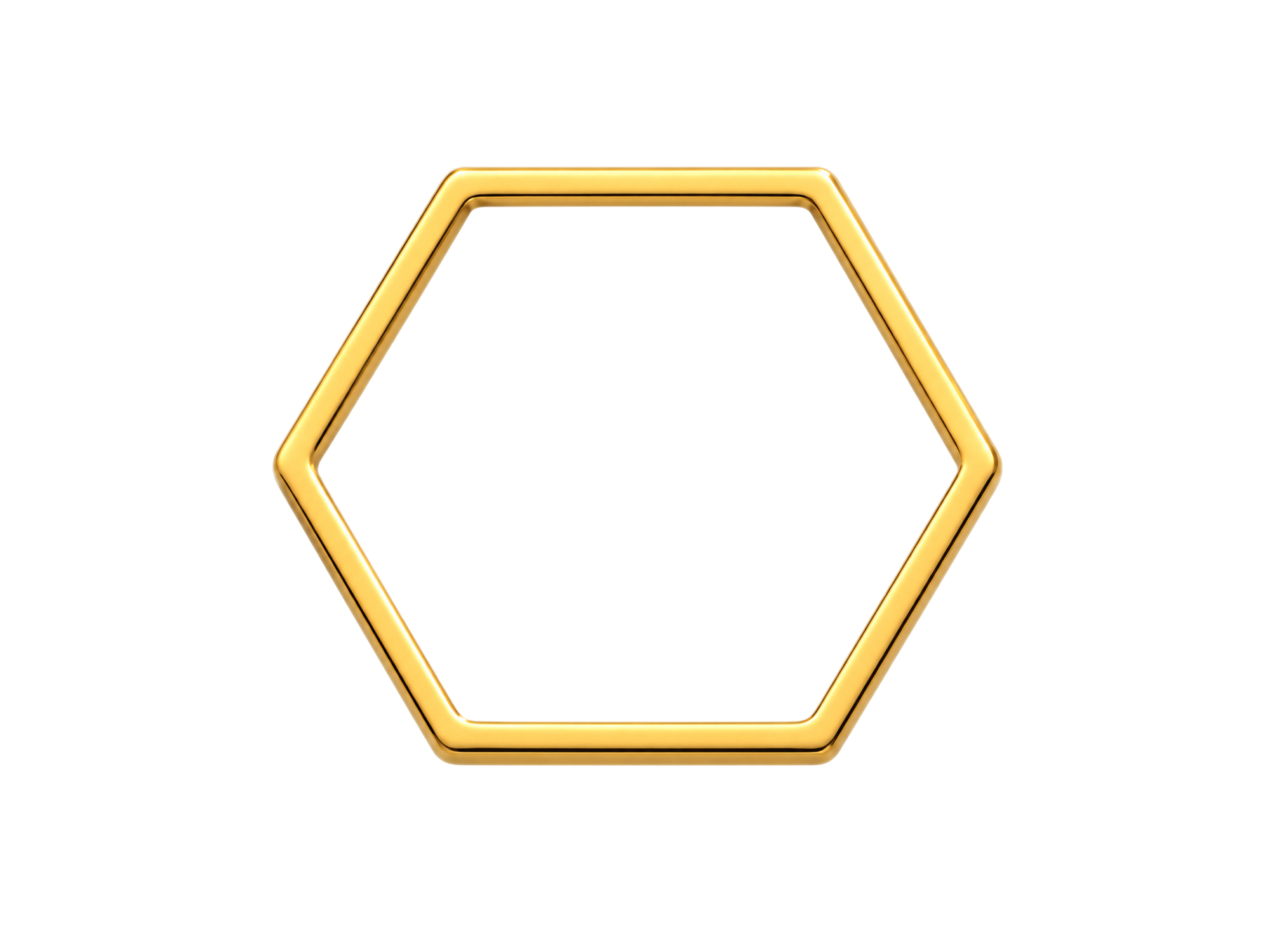 goldene Metallrahmen Rahmenbasis, Hexagon 20mm für DIY Boho
