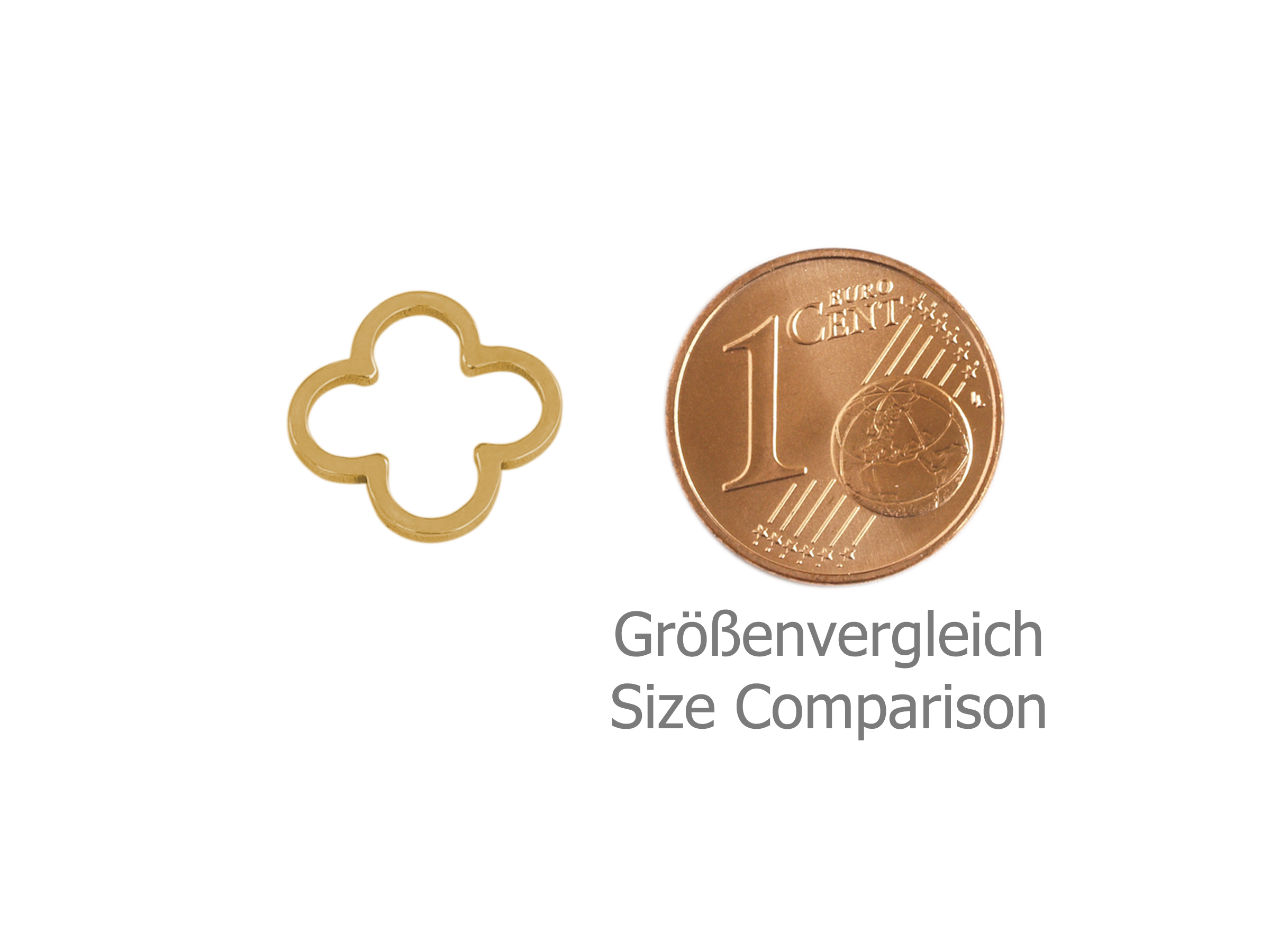 blumenförmige Rahmen Basis Fassungen 12mm - Größenvergleich