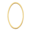 10 Stück Ovale ~11x21mm - Edelstahl, gold