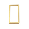 10 Stück Rechtecke ~8x16mm - Edelstahl, gold