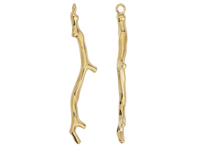 Schmuckanhänger Koralle, Farbe: gold