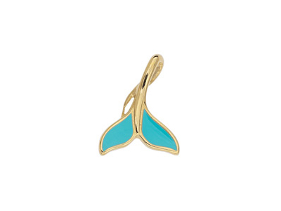 Schmuckanhänger Walflosse, Meerjungfrauenflosse, Farbe: gold