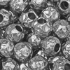 20 Stk. Edelstahlperlen rund gehämmert ~4mm
