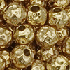 20 Stk. Edelstahlperlen rund gehämmert ~5mm, gold