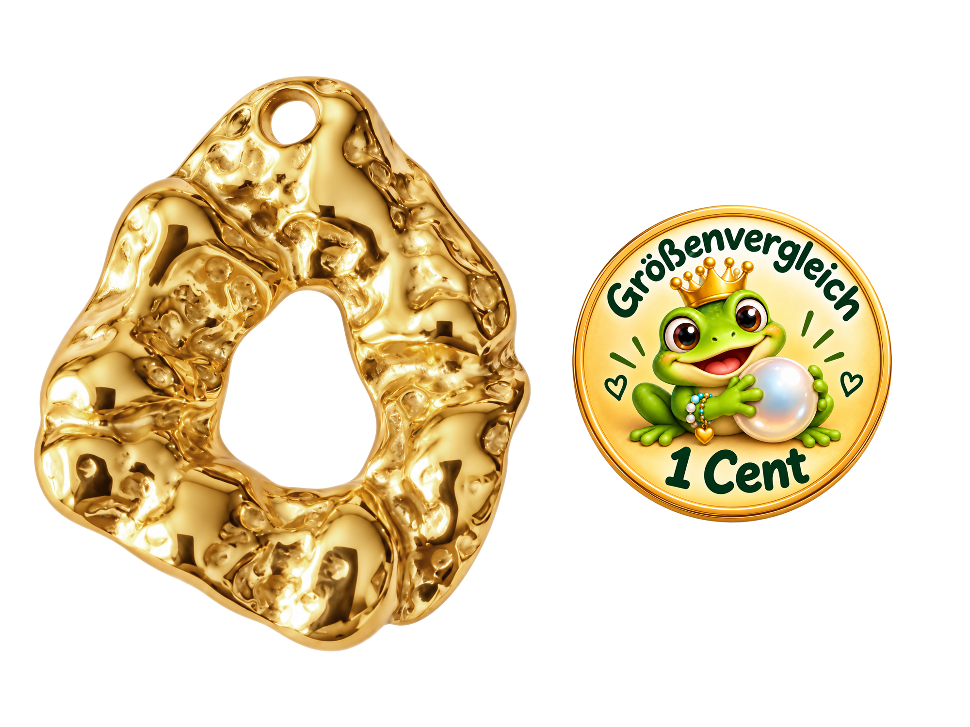 gehämmertes Metallelement ~30x25mm zum Machen von Ohrringen