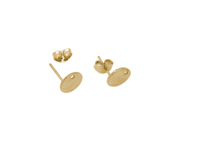 goldene Ohrstecker Scheiben gehämmerte Optik