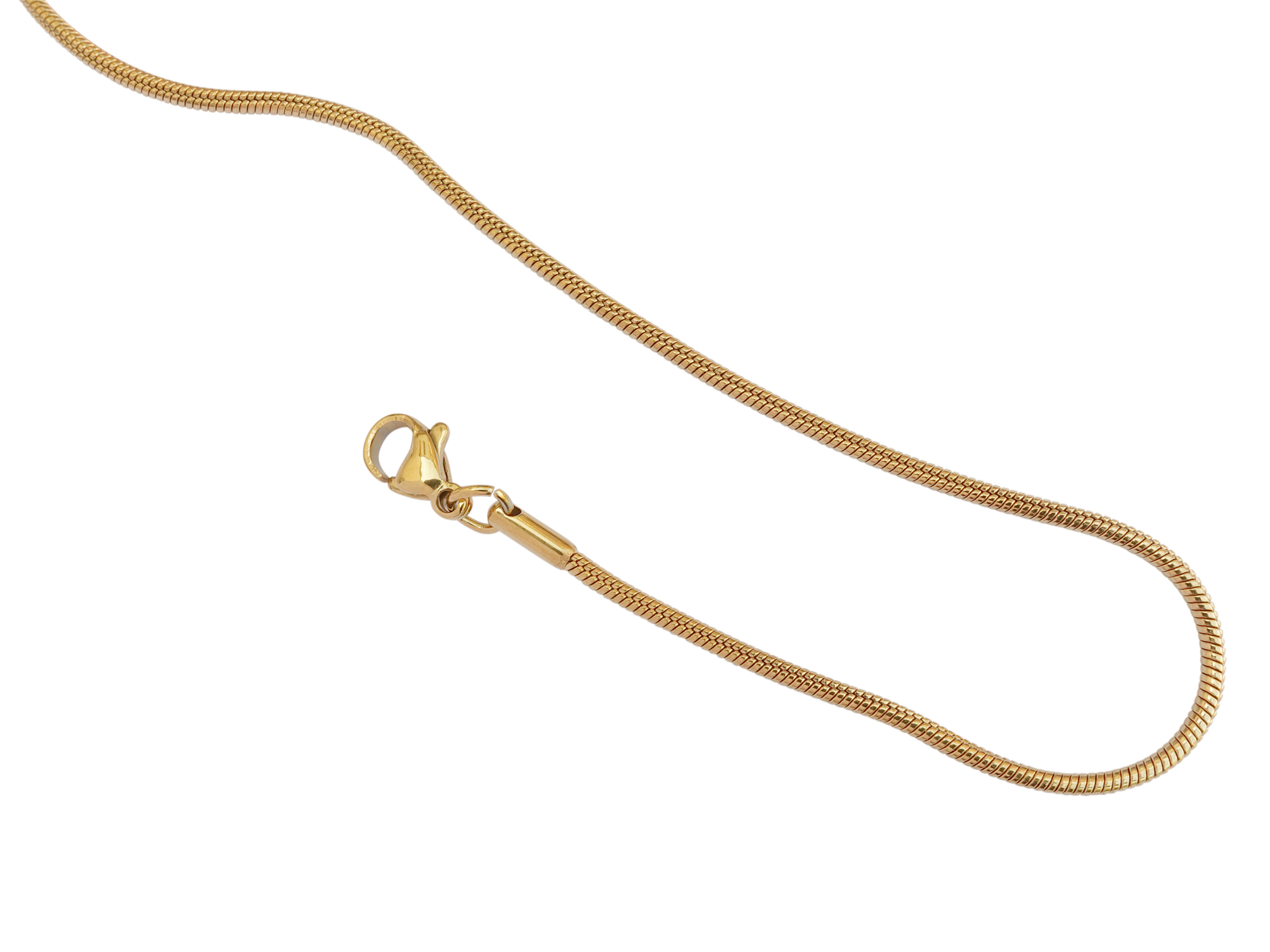goldene Schlangenhalskettchen aus Edelstahl 45cm zum Schmuck