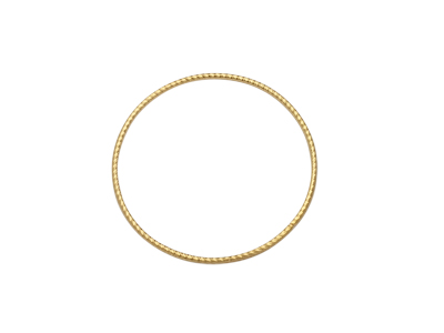 goldener Drahtring 30mm aus gedrehtem Edelstahldraht