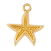 Anhänger Seestern ~15x19mm, Zinklegierung, gold