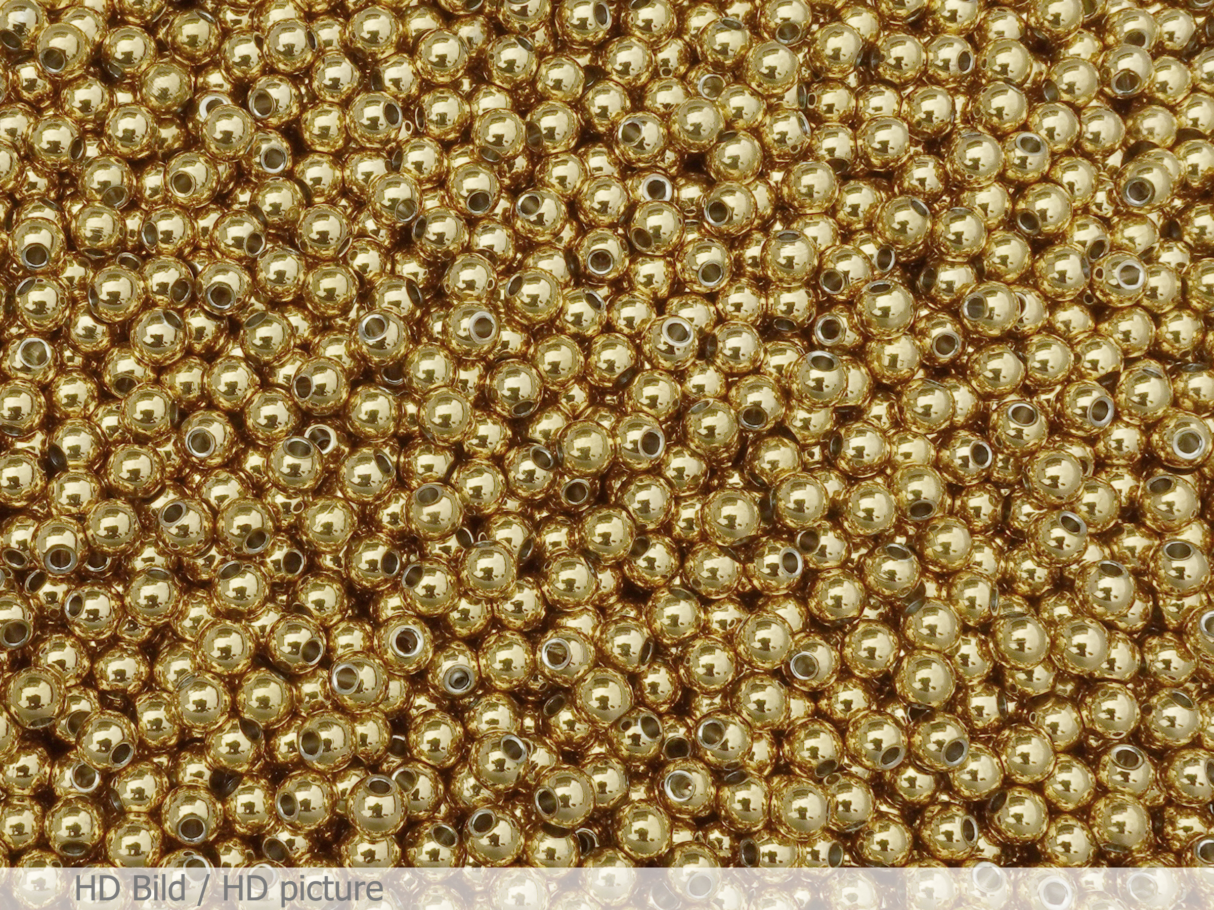 goldene runde Edelstahlperlen 4mm - HD Bild