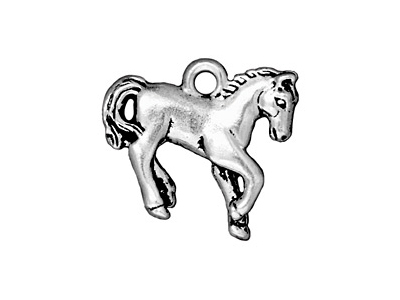 silberner Schmuckanhänger, Charm - Pferd