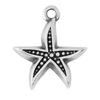 Anhänger Seestern ~15x19mm, Zinklegierung, antiksilber