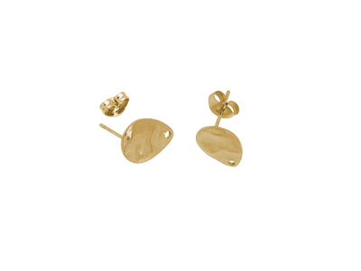Schmuckzubehör Ohrstecker zum Schmuck machen Tropfen gold
