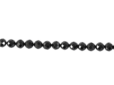 schwarze echte Spinell Steinperlen 4mm B2B Großhandel