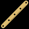 Mittelsteg 36x4mm, 5-löchrig, echt vergoldet