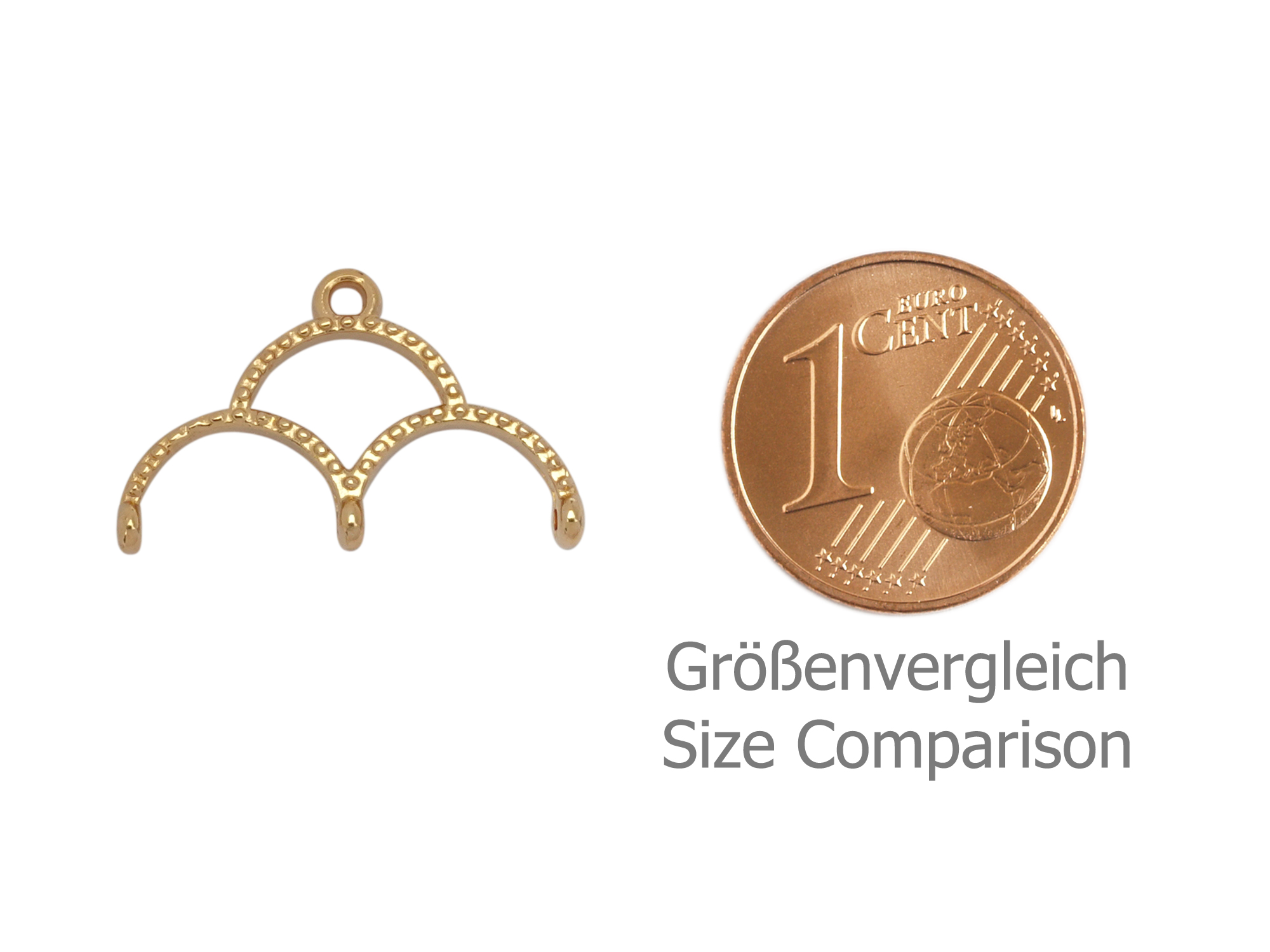 goldene gewölbte Schmuckabschlüsse mit 2 Bögen für Miyuki Pe