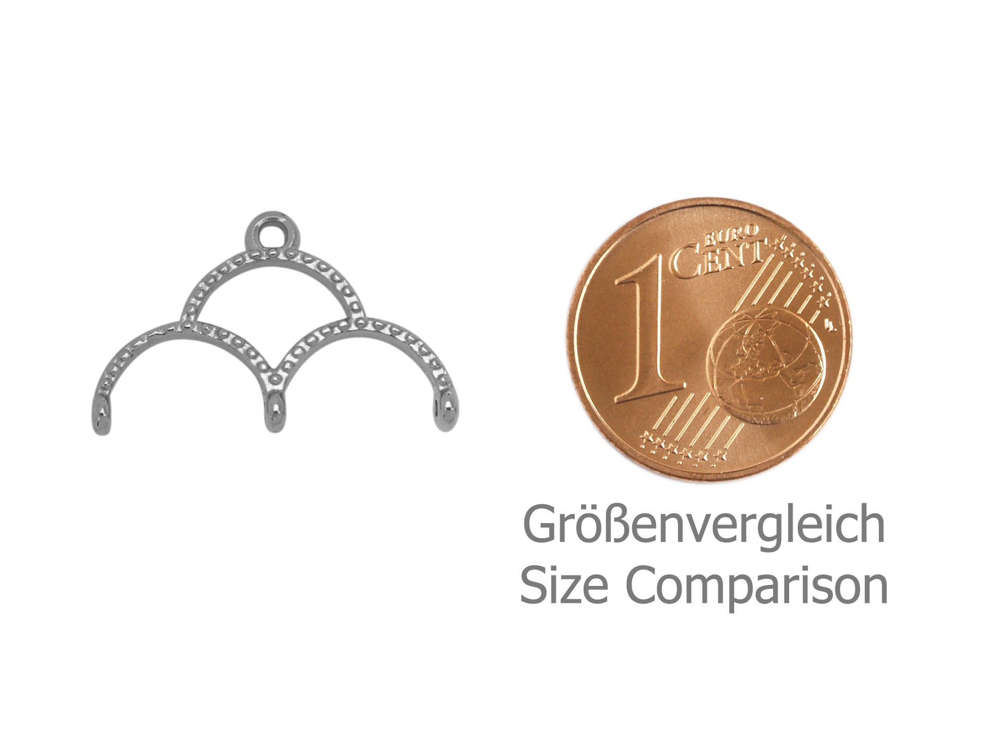 silberne gewölbte Schmuckabschlüsse mit 2 Bögen für Miyuki P