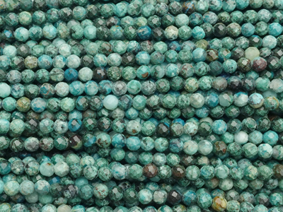 facettierte 3mm Chrysokoll Steinperlen zum Schmuckmachen kau