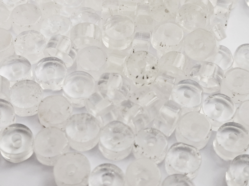 scheibenförmige Heishi Perlen 4x2mm aus echtem Bergkristall