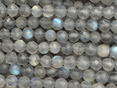 facettierte Labradorit Steinperlen 3mm - Nahaufnahme