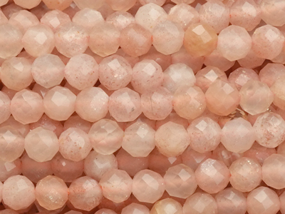 facettierte 3mm Sonnenstein Sunstone Steinperlen zum Schmuck