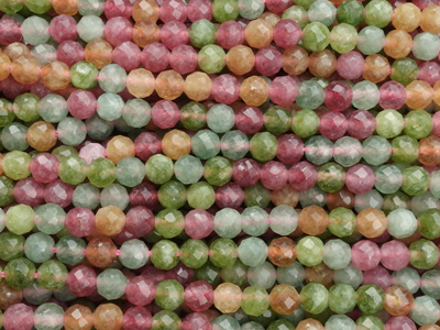 facettierte Turmalin Steinperlen 4mm - B2B Großhandel
