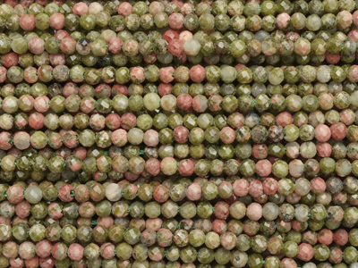 facettierte 2mm Unakit Steinperlen zum Schmuckmachen kaufen