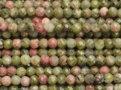 facettierte 2mm Unakit Steinperlen zum Schmuckmachen - Nahau