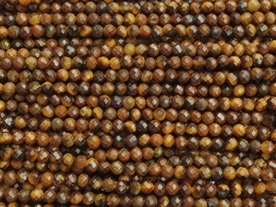 geschliffene Tigerauge Steinperlen 3mm B2B Großhandel