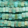 1 Strang (~37,5cm) echter Türkis Steinperlen, Mini Quader ~1,5x1mm