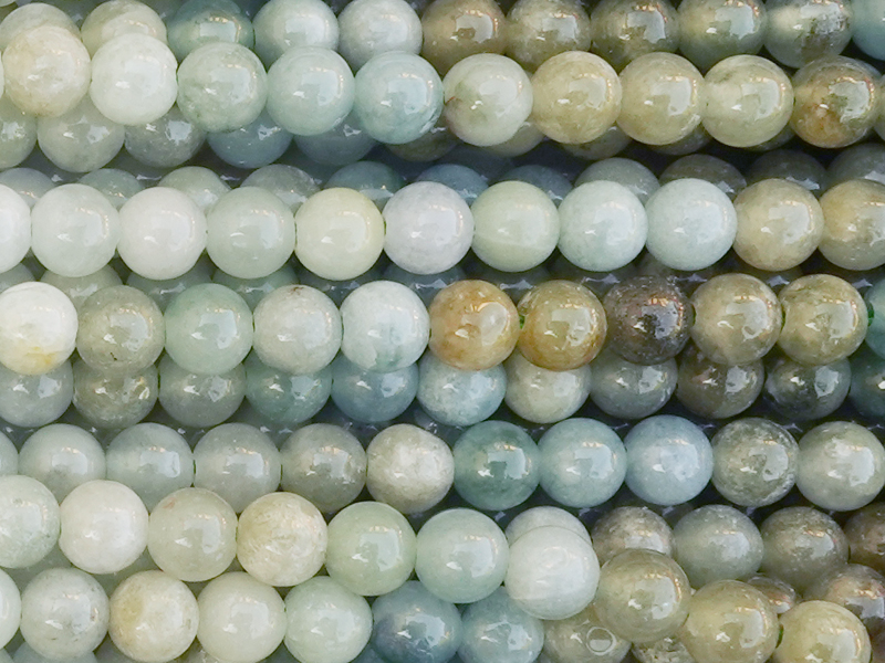 runde Burma-Jade Steinperlen 3,5mm zum Schmuckmachen - Nahau