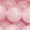 1 Strang (39cm) echter Rosenquarz Steinperlen, rund ~8mm