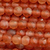 1 Strang (~38,5cm) echter Karneol Steinperlen, rund facettier ~2,2mm