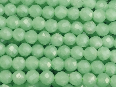 geschliffene, gefärbte weiße Jade Steinperlen 3mm Nahaufnahm