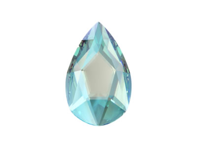 Swarovski Pear Flat Back Aquamarine-Shimmer