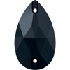 Swarovski Aufnähstein 3230 Tropfen 18x10,5mm Jet (Schwarz)