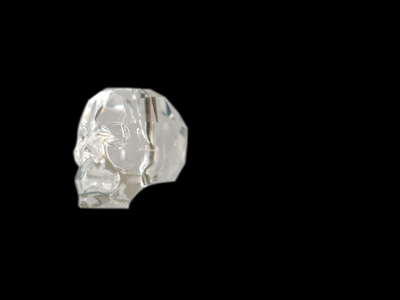 Swarovski Skull Bead 13mm Crystal