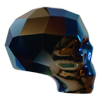 1 Stk. Swarovski Totenkopf Perle 5750 13mm Crystal Metallic Blue 2x