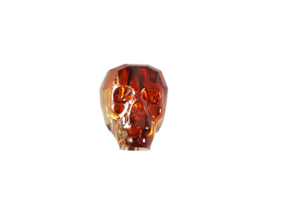 Swarovski Skull Bead 13mm Crystal Red Magma