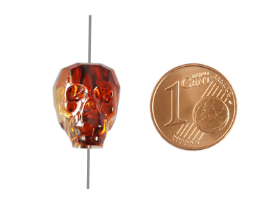 Swarovski Skull Bead 13mm Crystal Red Magma mit Grenvergleich