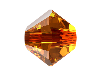 Swarovski Bicone Doppelkegel Perlen 4mm Farbe Light Amber