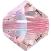 40 Stk. Swarovski Doppelkegel Perlen XILION 5328 3mm Light Rose Shimmer