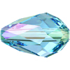 Austrian Crystal Perle 5500, Tropfen 9x6mm, AQUAMARINE SHIMMER-2x