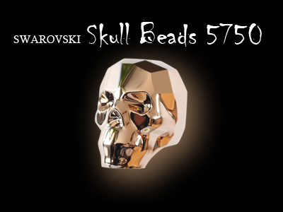 Swarovski Skull Bead