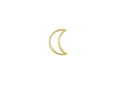 mondförmige goldene Trägerelemente 16mm Mittelteile für Perl