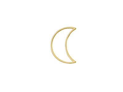 mondförmige goldene Trägerelemente 21mm Mittelteile für Perl