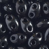 1 Dose (ca.17g.) Preciosa Twin-Beads Schwarz opak