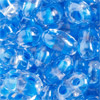 1 Dose (ca.17g.) Preciosa Twin-Beads Kristall mit Hellblau